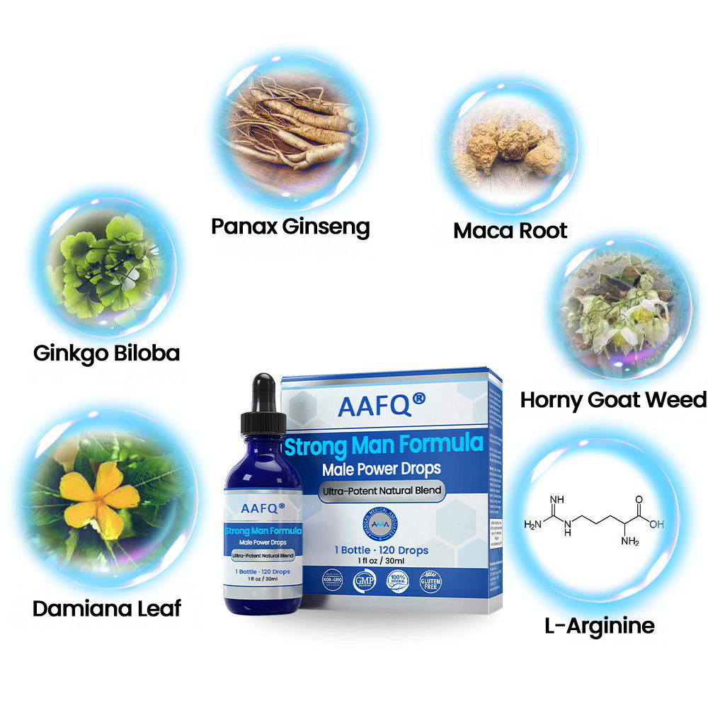 AAFQ® Male Power Drops – Bottle Size for Home