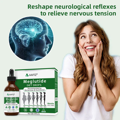 AAFQ® Meglutide（GLP-1） Slimming & Health Boost Drops🏆🏆 ( Food-grade fat burner – Developed by The Obesity Society)