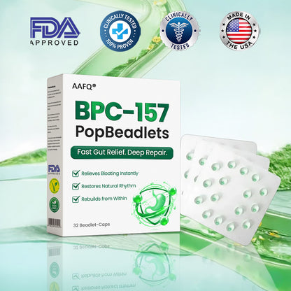 AAFQ® BPC-157 Gut Repair Beadlets — 5 Min Relief, 3 Day Regularity, 4 Week Repair