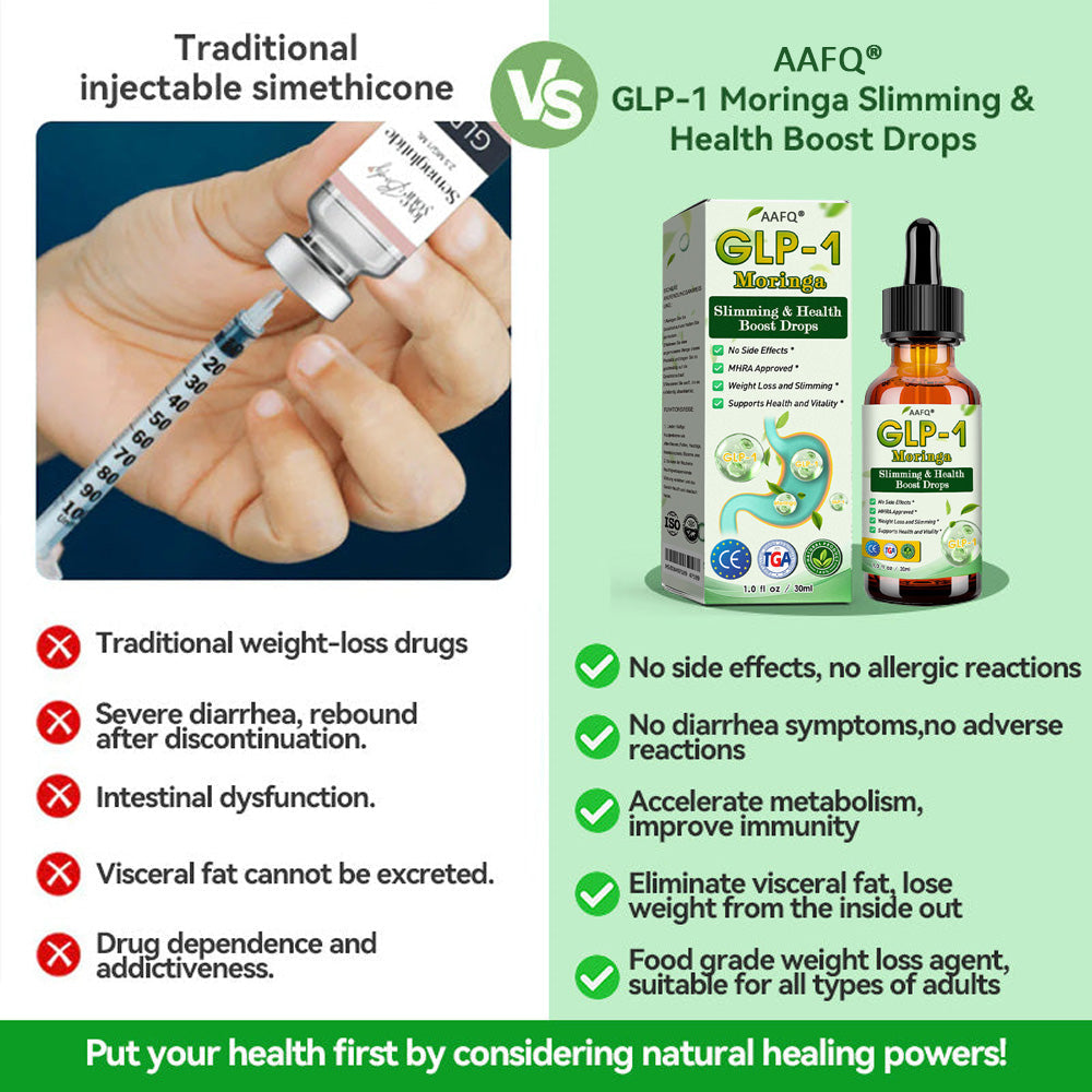 AAFQ® GLP-1 Moringa Slimming & Health Boost Drops 🌈(Food-grade fat burner – Developed by Obesiity Soiciety)