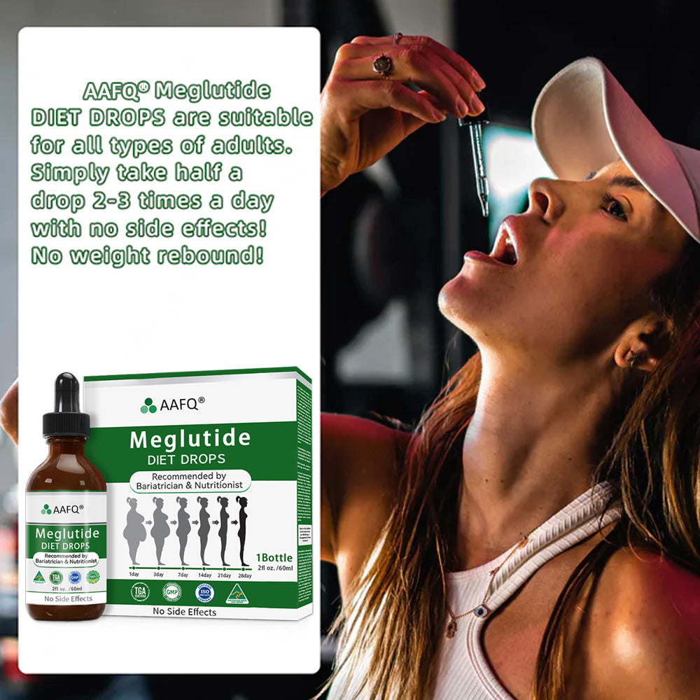 AAFQ® Meglutide（GLP-1） Slimming & Health Boost Drops🏆🏆 ( Food-grade fat burner – Developed by The Obesity Society)