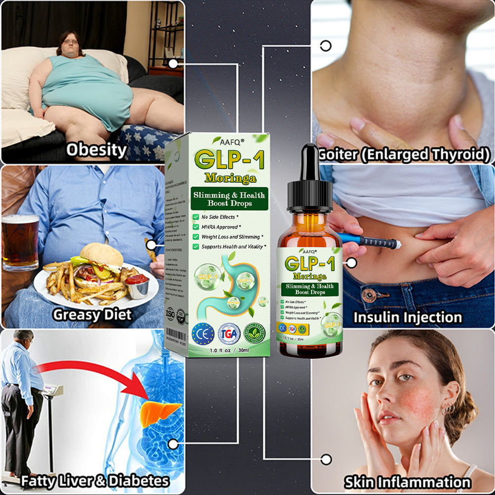 AAFQ® GLP-1 Moringa Slimming & Health Boost Drops 🌈(Food-grade fat burner – Developed by Obesiity Soiciety)