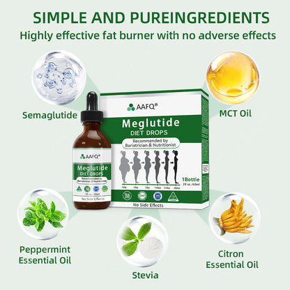 AAFQ® Meglutide（GLP-1） Slimming & Health Boost Drops🏆🏆 ( Food-grade fat burner – Developed by The Obesity Society)